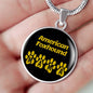 American Foxhound Mama Circle Necklace Stainless Steel or 18k Gold 18-22" Dog Owner Lover-Express Your Love Gifts