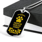 American Hairless Terrier Dad Dog Necklace Stainless Steel or 18k Gold Dog Tag W 24" Dog Owner Lover-Express Your Love Gifts