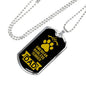 American Hairless Terrier Dad Dog Necklace Stainless Steel or 18k Gold Dog Tag W 24" Dog Owner Lover-Express Your Love Gifts