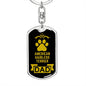 American Hairless Terrier Dog Dad Dog Tag Keychain Stainless Steel or 18k Gold-Express Your Love Gifts
