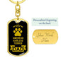 American Hairless Terrier Dog Dad Dog Tag Keychain Stainless Steel or 18k Gold-Express Your Love Gifts