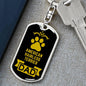 American Hairless Terrier Dog Dad Dog Tag Keychain Stainless Steel or 18k Gold-Express Your Love Gifts