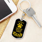 American Hairless Terrier Dog Dad Dog Tag Keychain Stainless Steel or 18k Gold-Express Your Love Gifts