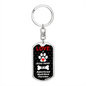 American Hairless Terrier Keychain Stainless Steel or 18k Gold Dog Tag Keyring-Express Your Love Gifts