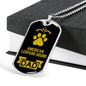 American Leopard Hound Dad Dog Necklace Stainless Steel or 18k Gold Dog Tag W 24" Dog Owner Lover-Express Your Love Gifts