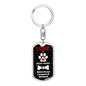 American Leopard Hound Keychain Stainless Steel or 18k Gold Dog Tag Keyring-Express Your Love Gifts