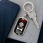 American Leopard Hound Keychain Stainless Steel or 18k Gold Dog Tag Keyring-Express Your Love Gifts