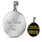 American Leopard Hound Mama Circle Necklace Stainless Steel or 18k Gold 18-22" Dog Owner Lover-Express Your Love Gifts