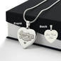 American Mama Engraved Heart Necklace-Express Your Love Gifts