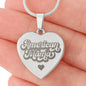 American Mama Engraved Heart Necklace-Express Your Love Gifts