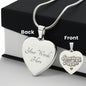 American Mama Engraved Heart Necklace-Express Your Love Gifts