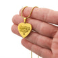 American Mama Engraved Heart Necklace-Express Your Love Gifts