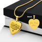 American Mama Engraved Heart Necklace-Express Your Love Gifts