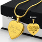 American Mama Engraved Heart Necklace-Express Your Love Gifts