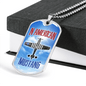 American Mustang Dad Stainless Steel or 18k Gold Dog Tag 24" Chain-Express Your Love Gifts