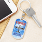 American Mustang Swivel Keychain Dog Tag Stainless Steel or 18k Gold-Express Your Love Gifts
