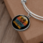 American Shepherd Mom Bracelet Stainless Steel or 18k Gold Circle Bangle-Express Your Love Gifts