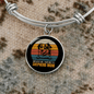 American Shepherd Mom Bracelet Stainless Steel or 18k Gold Circle Bangle-Express Your Love Gifts
