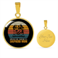 American Shepherd Mom Circle Necklace Stainless Steel or 18k Gold 18-22"-Express Your Love Gifts