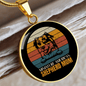 American Shepherd Mom Circle Necklace Stainless Steel or 18k Gold 18-22"-Express Your Love Gifts