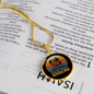 American Shepherd Mom Circle Necklace Stainless Steel or 18k Gold 18-22"-Express Your Love Gifts