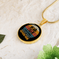 American Shepherd Mom Circle Necklace Stainless Steel or 18k Gold 18-22"-Express Your Love Gifts