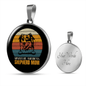 American Shepherd Mom Circle Necklace Stainless Steel or 18k Gold 18-22"-Express Your Love Gifts