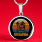 American Shepherd Mom Circle Necklace Stainless Steel or 18k Gold 18-22"-Express Your Love Gifts