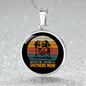 American Shepherd Mom Circle Necklace Stainless Steel or 18k Gold 18-22"-Express Your Love Gifts
