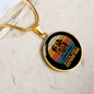 American Shepherd Mom Circle Necklace Stainless Steel or 18k Gold 18-22"-Express Your Love Gifts