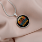 American Shepherd Mom Circle Necklace Stainless Steel or 18k Gold 18-22"-Express Your Love Gifts