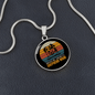 American Shepherd Mom Circle Necklace Stainless Steel or 18k Gold 18-22"-Express Your Love Gifts