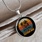 American Shepherd Mom Circle Necklace Stainless Steel or 18k Gold 18-22"-Express Your Love Gifts