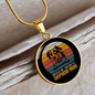 American Shepherd Mom Circle Necklace Stainless Steel or 18k Gold 18-22"-Express Your Love Gifts