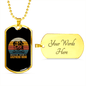 American Shepherd Mom Necklace Stainless Steel or 18k Gold Dog Tag 24" Chain-Express Your Love Gifts