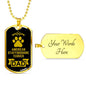 American Staffordshire Terrier Dad Dog Necklace Stainless Steel or 18k Gold Dog Tag W 24" Dog Owner Lover-Express Your Love Gifts