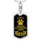 American Staffordshire Terrier Dog Dad Dog Tag Keychain Stainless Steel or18k Gold-Express Your Love Gifts