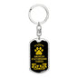 American Staffordshire Terrier Dog Dad Dog Tag Keychain Stainless Steel or18k Gold-Express Your Love Gifts