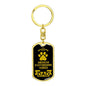 American Staffordshire Terrier Dog Dad Dog Tag Keychain Stainless Steel or18k Gold-Express Your Love Gifts