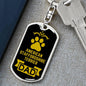 American Staffordshire Terrier Dog Dad Dog Tag Keychain Stainless Steel or18k Gold-Express Your Love Gifts