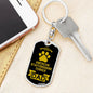 American Staffordshire Terrier Dog Dad Dog Tag Keychain Stainless Steel or18k Gold-Express Your Love Gifts