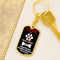 American Staffordshire Terrier Keychain Stainless Steel or 18k Gold Dog Tag Keyring-Express Your Love Gifts