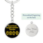 American Staffordshire Terrier Mama Circle Keychain Stainless Steel or 18k Gold Dog Mom Pendant-Express Your Love Gifts