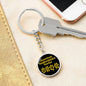 American Staffordshire Terrier Mama Circle Keychain Stainless Steel or 18k Gold Dog Mom Pendant-Express Your Love Gifts