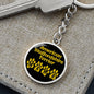 American Staffordshire Terrier Mama Circle Keychain Stainless Steel or 18k Gold Dog Mom Pendant-Express Your Love Gifts