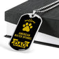American Water Spaniel Dad Dog Necklace Stainless Steel or 18k Gold Dog Tag W 24" Dog Owner Lover-Express Your Love Gifts