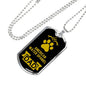 American Water Spaniel Dad Dog Necklace Stainless Steel or 18k Gold Dog Tag W 24" Dog Owner Lover-Express Your Love Gifts