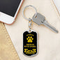 American Water Spaniel Dog Dad Dog Tag Keychain Stainless Steel or 18k Gold-Express Your Love Gifts