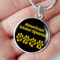 American Water Spaniel Mama Circle Necklace Stainless Steel or 18k Gold 18-22" Dog Owner Lover-Express Your Love Gifts