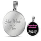 American Wirehair Cat Mom Necklace Circle Pendant Stainless Steel or 18k Gold 18-22"-Express Your Love Gifts